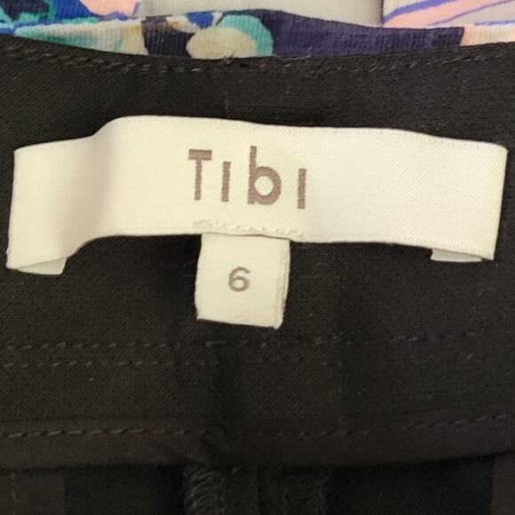 Tibi Anson Stretch Buckled Hem Black Pants Ankle Casual 6 - Picture 4 of 8